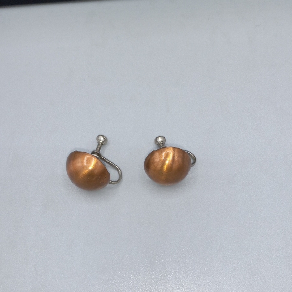Classic Copper-Tone Clip-On Earrings - Women's Jewelry